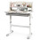 Costway Kids Study Desk Height Adjustable Children Writing Table-Grey 1