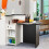 Costway Reception Desk Front Computer Table Space Saving Corner Writing Desk Workstation 5