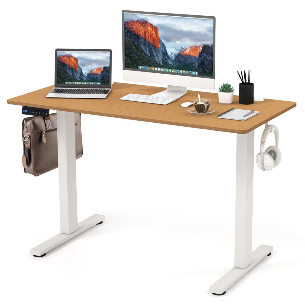 Electric Standing Desk Home Office 120x60cm Adjustable Desk-Natural