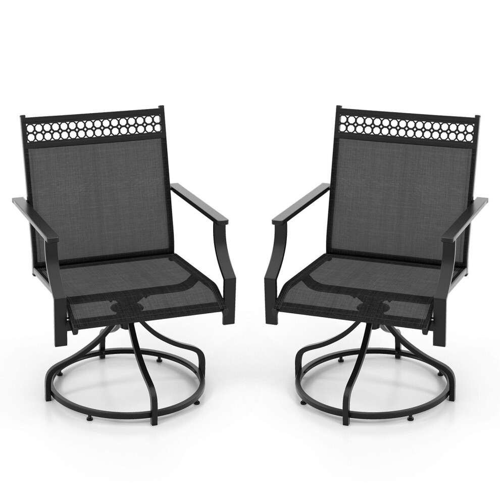 Patio Swivel Dining Chairs Set of 2 Patio Chairs Outdoor Bistro Chairs