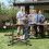 Costway Camping Kitchen Table Folding Outdoor Cooking Station w/ 4 Side Tables 4