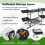 Costway Camping Kitchen Table Folding Outdoor Cooking Station w/ 4 Side Tables 5