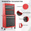 Costway Rolling Tool Chest Combo Lockable Tool Cabinet Wheels Drawers-Red+White 4