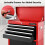 Costway Rolling Tool Chest Combo Lockable Tool Cabinet Wheels Drawers-Red+White 9