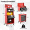 Costway Rolling Tool Chest Combo Lockable Tool Cabinet Wheels Drawers-Red+White 2