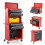 Costway Rolling Tool Chest Combo Lockable Tool Cabinet Wheels Drawers-Red+White 1