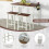 Costway 3-Piece Bar Table Set Kitchen Counter Height Pub Table W/Bar Stools Space-Saving 9