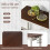 Costway 3-Piece Bar Table Set Kitchen Counter Height Pub Table W/Bar Stools Space-Saving 7