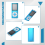 MP3 Player with Bluetooth 5.0, Music Player with 32GB TF Card,(Blue) 6