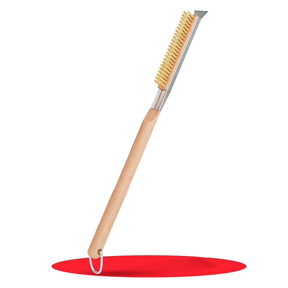 Brosse pour four à pizza et pierre avec grattoir 21 po