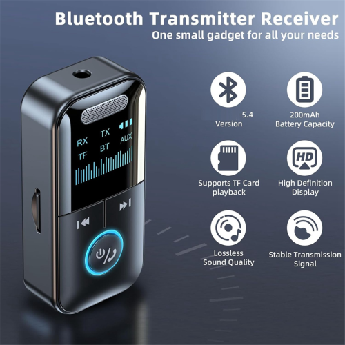 Ricevitore trasmettitore Bluetooth 5.4 Adattatore Bluetooth Aux wireless 1