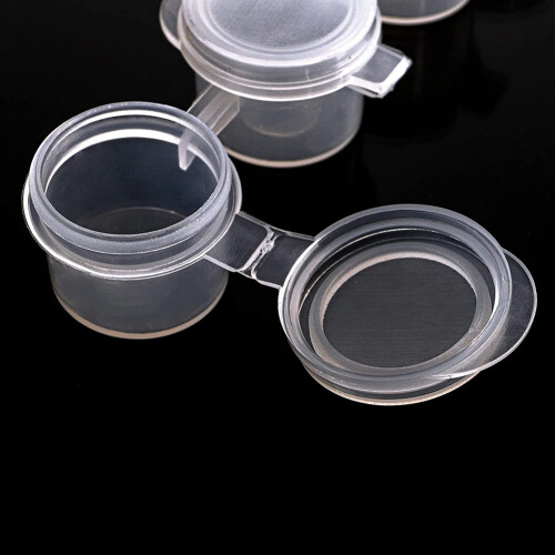 50 Strips Paint Pots Strips,300 Pots 2Ml/0,07 Oz Empty Paint Cup Pots 2