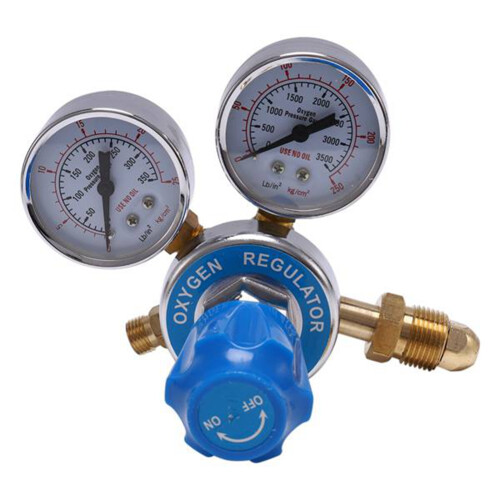 Régulateurs de bouteille de gaz oxygène Inhalateur à pression de réduction O2 Double 2