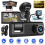 3 Camera Dash Cam 1080P 2 Inch Screen Dashcam Black Driver Recorder 1