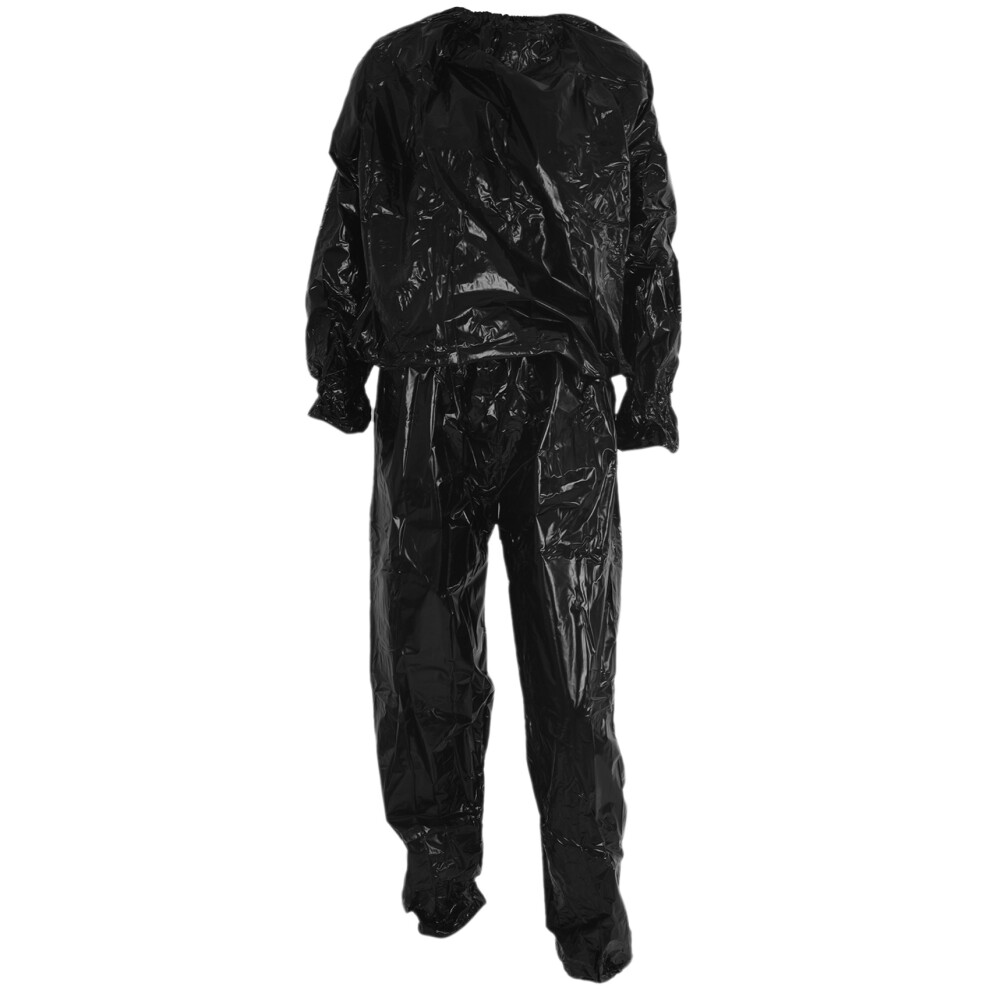 Combinaison de sudation pour perte de poids et fitness ultra résistante, noire, XXL