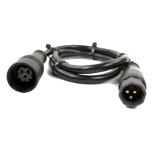 9-poliges Radnabenmotorkabel, 60 cm - E-Bike-Verlängerungskabel, 1 Stück, schwarz