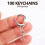 100 PC D Hook Keychain Hardware with Jump Rings, with Chain for Craft 4