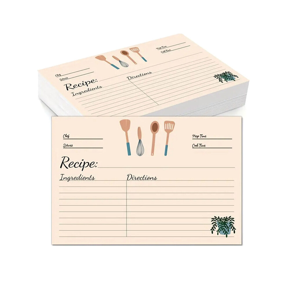 Umærket 4X6inch 100 Sheet Recipe Cards For Mom, Sister, Daughter, Friend Gift