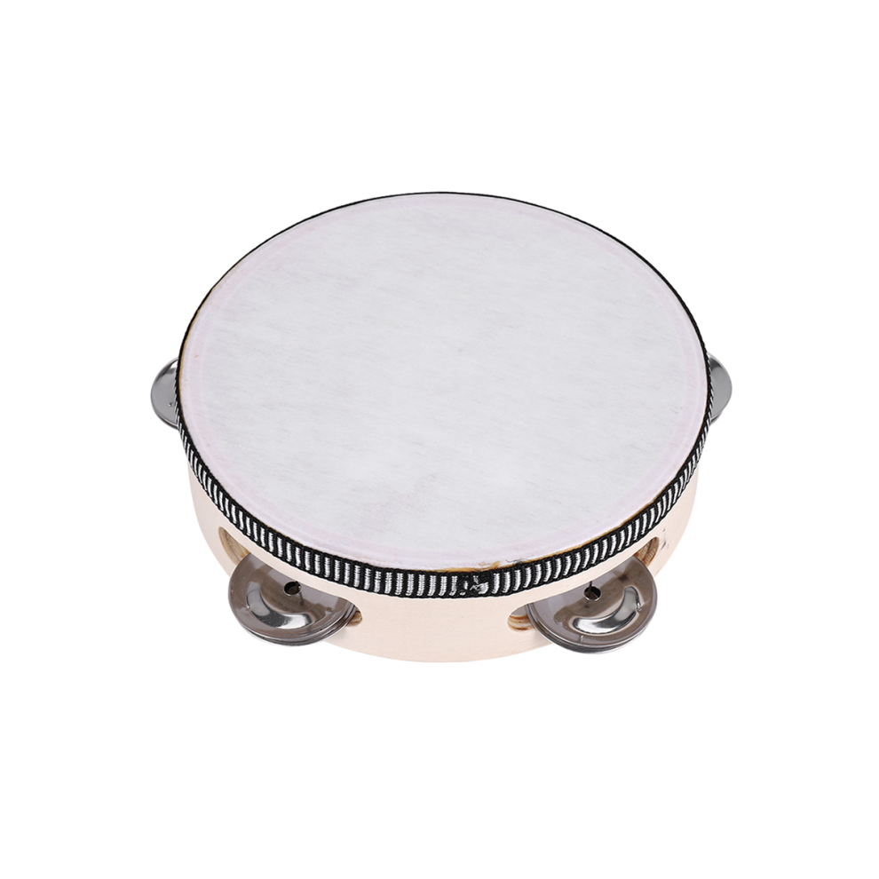 6" Musical Tambourine Tamborine Drum Round Percussion Gift for KTV