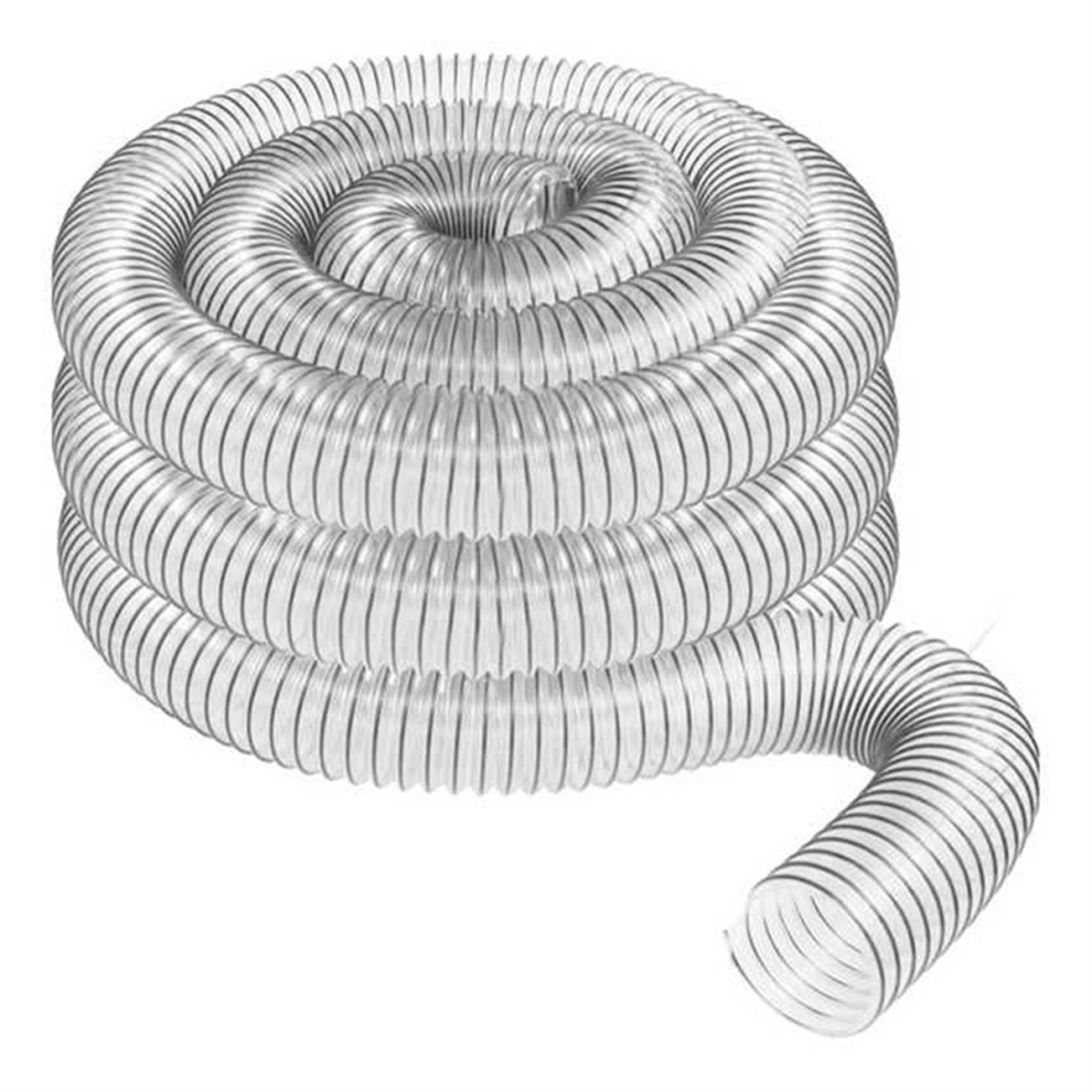 2Inch OD 50mm Clear PVC Dust Collection Hose. Ideal for Shop Vacuums