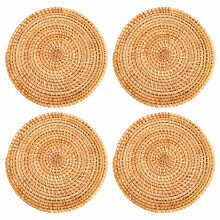 4 Pcs Rattan Trivets for Hot Hot Pads, Pot Holder