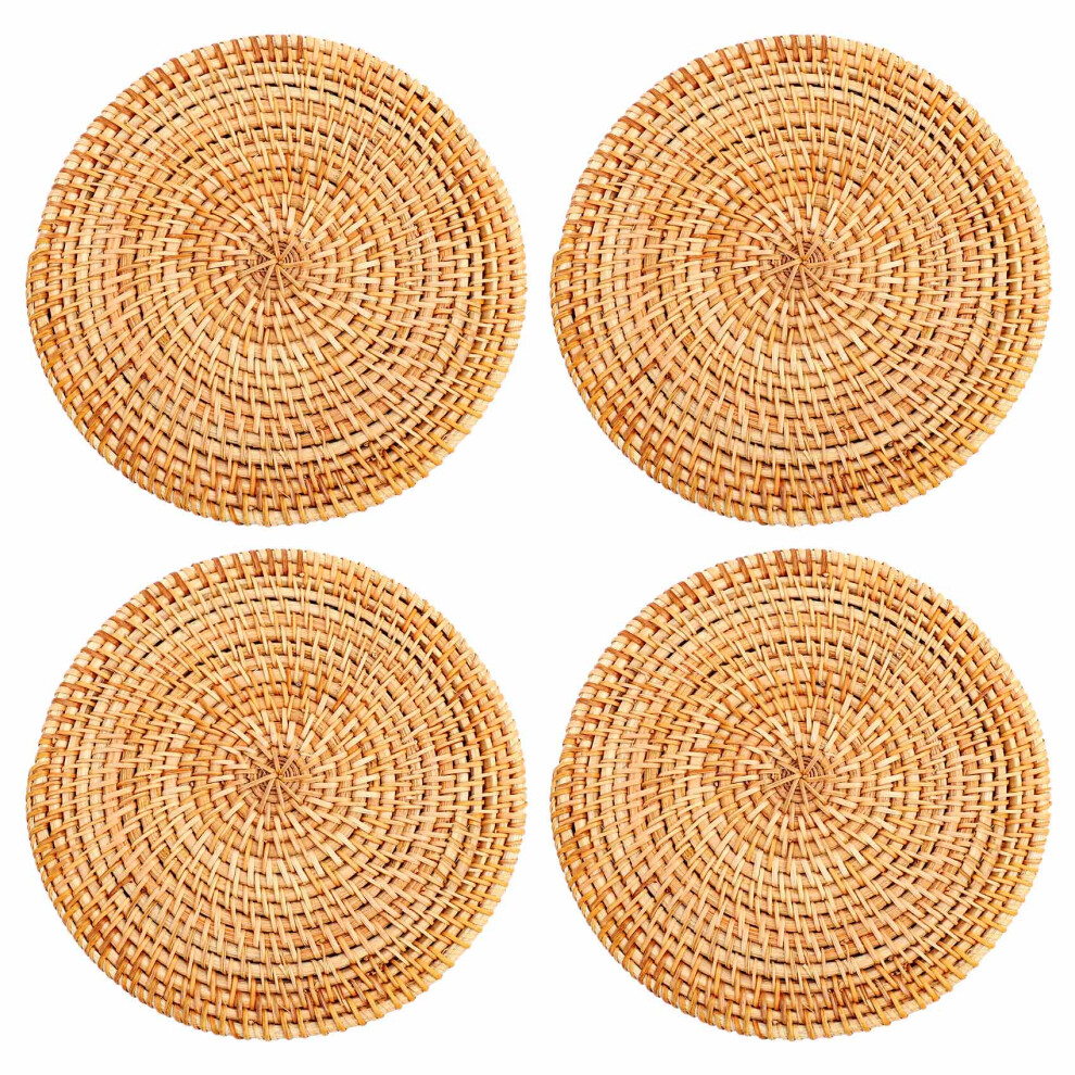 Umærket 4 Pcs Rattan Trivets For Hot Hot Pads, Pot Holder
