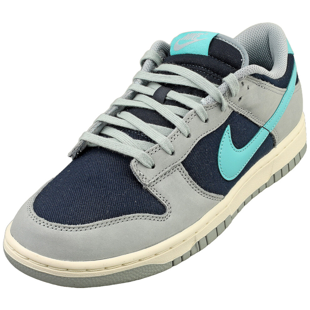 (8) Nike Dunk Low Retro Premium Mens Fashion Trainers in Grey Navy