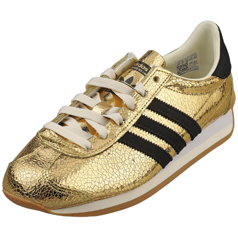 (5) adidas Country Og Womens Fashion Trainers in Gold Black