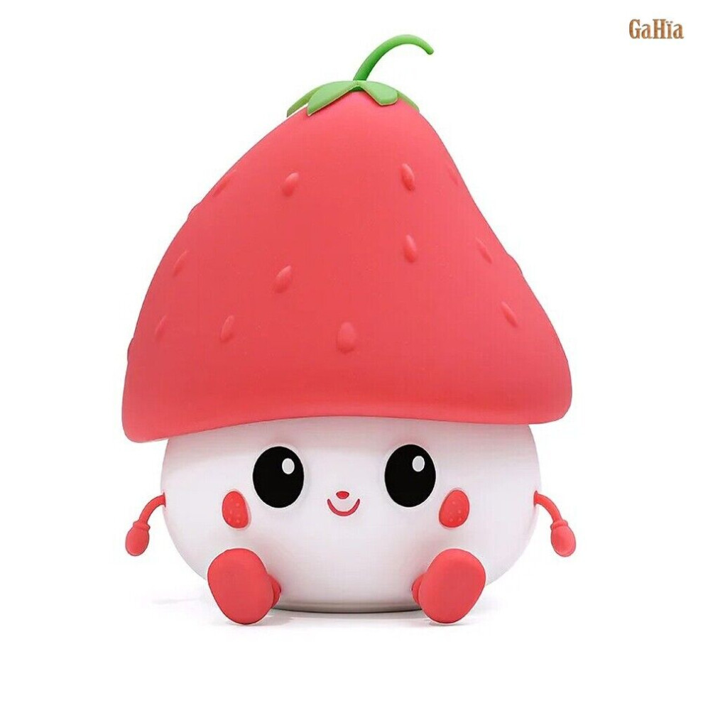 Lampe Baby Poussin Doudou Veilleuse de Nuit Relaxante Portable Pour Bébé Enfant-Poussin Fraise-ROUGE