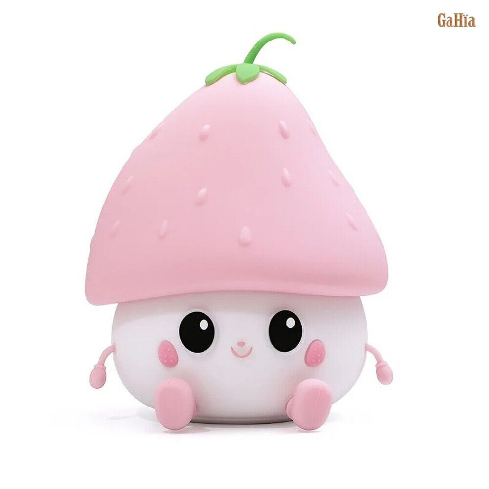 Lampe Baby Poussin Doudou Veilleuse de Nuit Relaxante Portable Pour Bébé Enfant-Poussin Fraise-ROSE