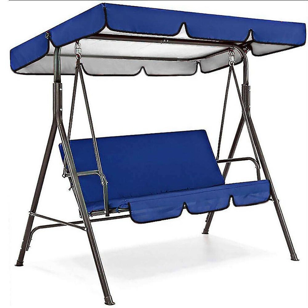 (royal blue canopy, 195x125x15cm) 210d Replacement Canopy For Garden Swing Seat Waterproof Swing Canopy For Swing Seat Replacement Sunshade Rocking Garden Anti-uv