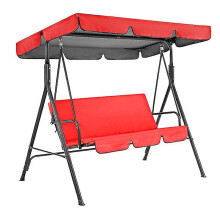 (red seat cover, 130x140x8cm) 210d Replacement Canopy For Garden Swing Seat Waterproof Swing Canopy For Swing Seat Replacement Sunshade Rocking Garden Anti-uv