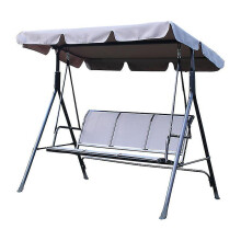 (gray canopy, 142x120x18cm) 210d Replacement Canopy For Garden Swing Seat Waterproof Swing Canopy For Swing Seat Replacement Sunshade Rocking Garden Anti-uv