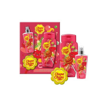 Chupa Chups Pamper Yourself Cheeky Cherry Set Body Mist 100ml,Douchegel 300ml+ Spons