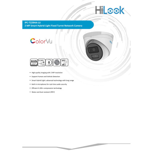 Hikvision Hilook Colorvu Cctv System Kit 4mp Camera Ip Poe Nvr 4ch 2TB 2
