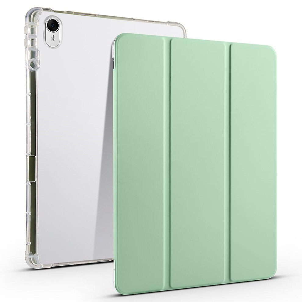 (Matcha ) For Huawei Matepad 11.5 Smart Trifold Stand Case Pu Leather Transparent Tpu Back Tablet Cover With Pencil Holder Green 8994439904553