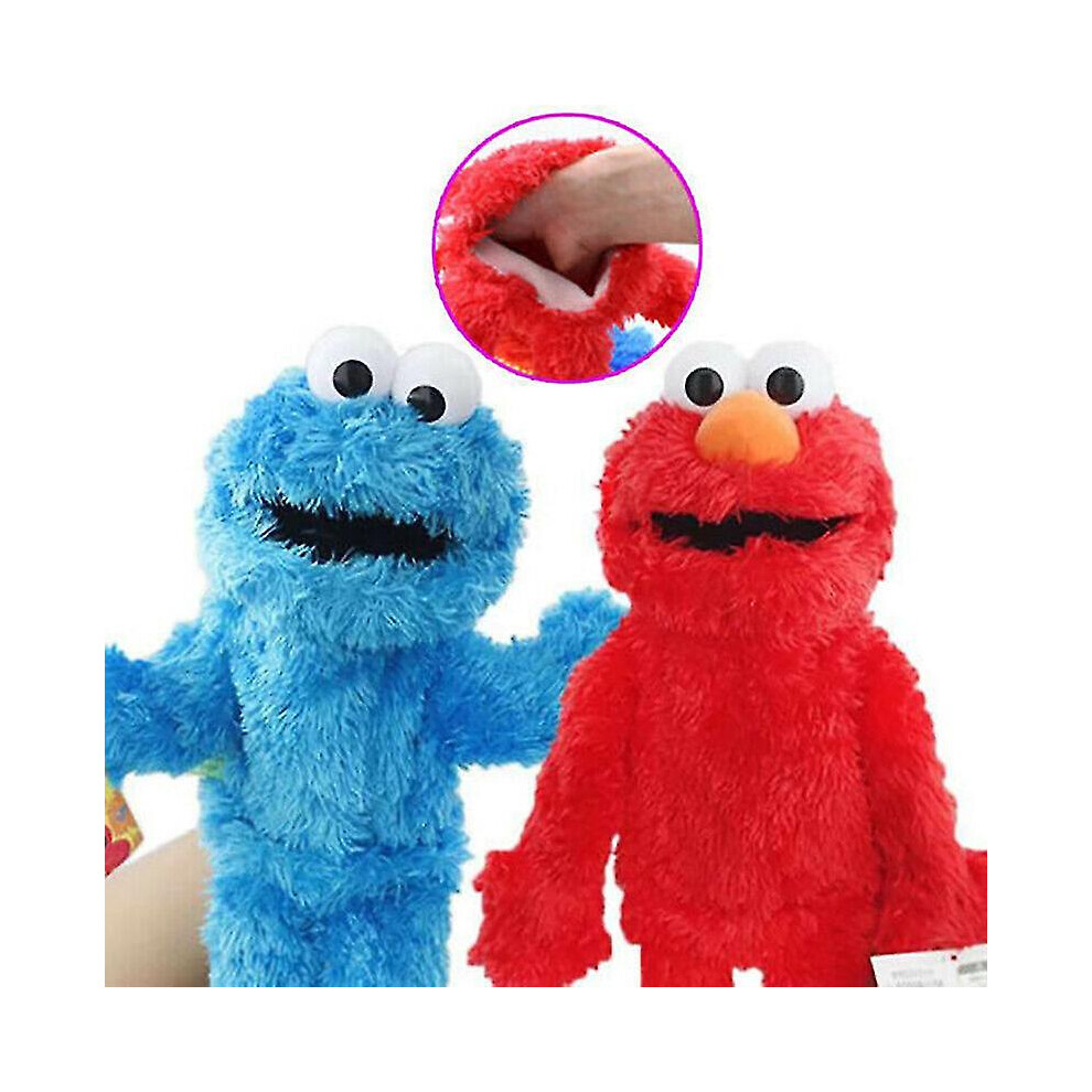 (Cookie Monster) Sesame Street Elmo Hand Puppet Stuffed Plush Play Games Doll