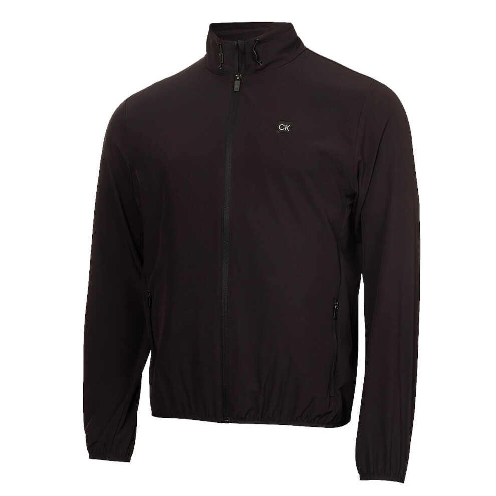 (M, Black) Calvin Klein Mens 2025 Motion Full Zip Lightweight Windbreaker Golf Jacket