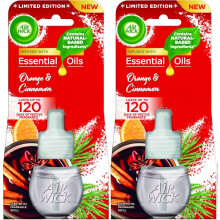 2 X Air Wick Electrical Plugin Oil Refills - Orange & Cinnamon