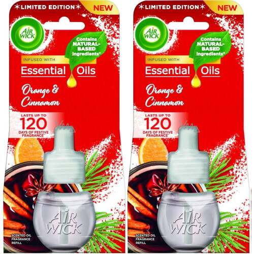 Air Wick 2 X Air Wick Electrical Plugin Oil Refills - Orange & Cinnamon