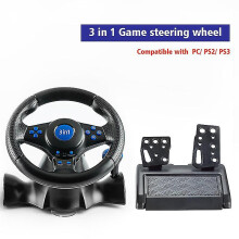 (Black three-in-one) For Switch/xbox One/360/ps4/ps2/ps3/pc Racing Game Seven-in-one Steering Wheel