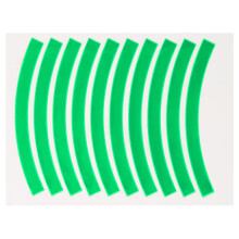 (Green) 10pcs Adhesive Reflective Tape Cycling Safety Warning Sticker Bike Reflector Tape Strip For Car Bicycle Motorcycle Scooter