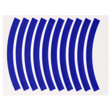(Blue) 10pcs Adhesive Reflective Tape Cycling Safety Warning Sticker Bike Reflector Tape Strip For Car Bicycle Motorcycle Scooter