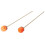 2pcs Lovely Orange Hair Stick Girl Hairpin Hair Stick All-match Hairpin Headdress 2