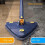 (White) 360 Rotatable Adjustable Cleaning Mop Long Handle Triangular Mop Reusable Spin Mop Stainless Steel Handle Mop 2