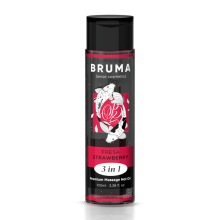 Bruma - Premium Massage Hot Oil Strawberry 3 In 1 - 100ml