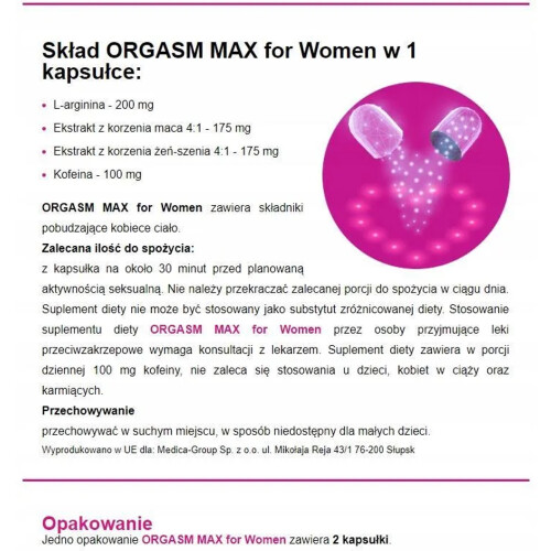 OrgasmMax for Women 2 Capsules 2