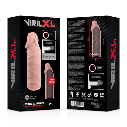 VIRILXL - EXTENSION DE PENE LIQUID SILICONE V5 NATURAL 1