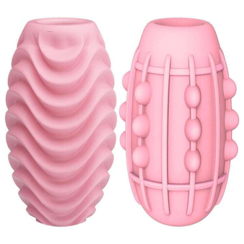 2 x Silicone Masturbation Egg (Pink) 1