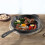 Living And Home 26CM Round Cast Iron Skillet Frying Pan with Handle 1